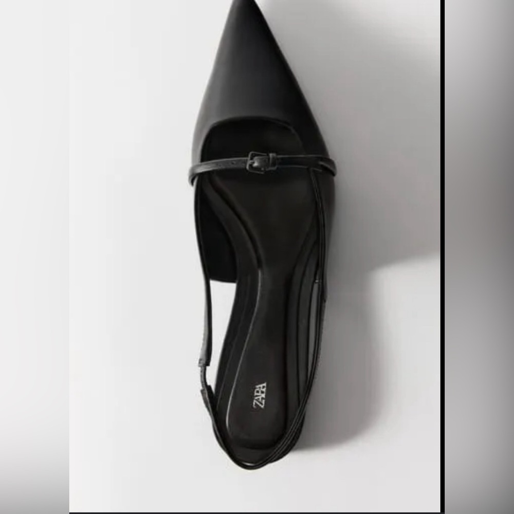 Zara Black Pointed Flats